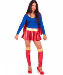 Подростковый костюм Supergirl Подростковый костюм SupergirlВсе детские костюмы<br>Подростковый костюм Supergirl : гетры, накидка, платье (Италия)<br>