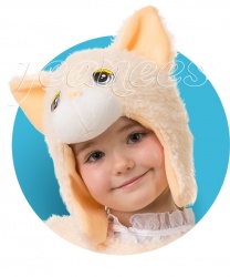 Шапочка кошки Шапочка кошкиШапки зверей<br>Шапочка кошки, полиэстер (Россия)<br>