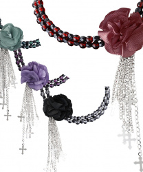 Ожерелье в готическом стиле (фиолетовое)
