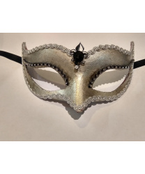 Венецианская маска Volpina, серебряная