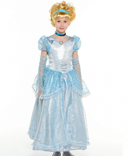 Принцесса Золушка: платье, перчатки, парик, ободок (Россия)