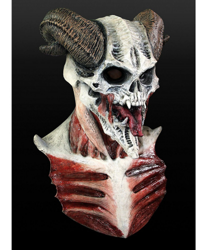 Латексная маска Дьявол с большими рогами, латекс (Германия)