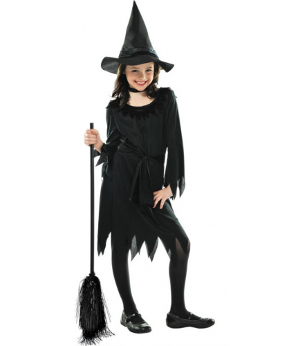 Костюм темной ведьмы: платье, шляпа, пояс (Германия)