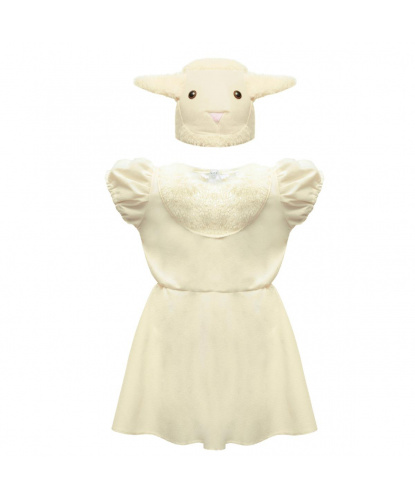 Детский костюм овечки: платье, шапочка (Польша)