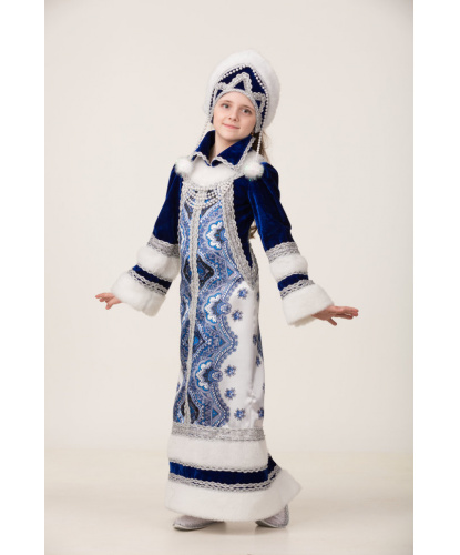 Костюм снегурочка Млада: платье, головной убор (Россия)