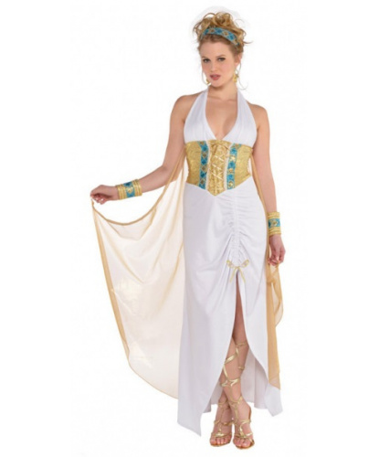 Взрослый костюм Греческая богиня: платье, повязка на голову, манжеты, накидка (Германия)