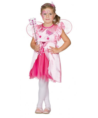 Розовое платье феи бабочек: платье, крылья (Германия)