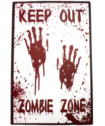 Баннер на стену "Keep out Zombie zone"