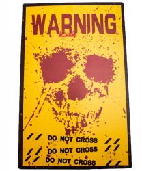 Баннер на стену "Warning do not cross"