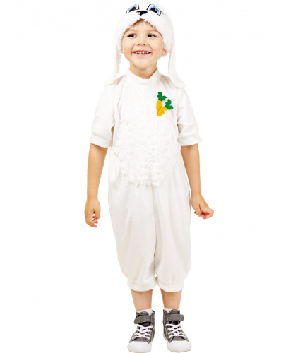 Детский костюм Зайчик: укороченный комбинезон, шапочка (Россия)