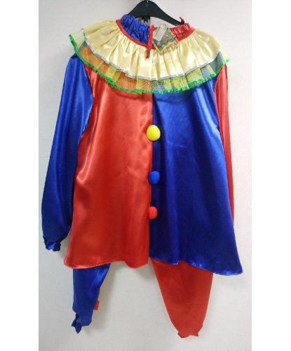 Костюм клоуна красно-синий: кофта, штаны (Польша)