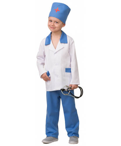 Детский костюм Врач: кофта, штаны, головной убор (Россия)