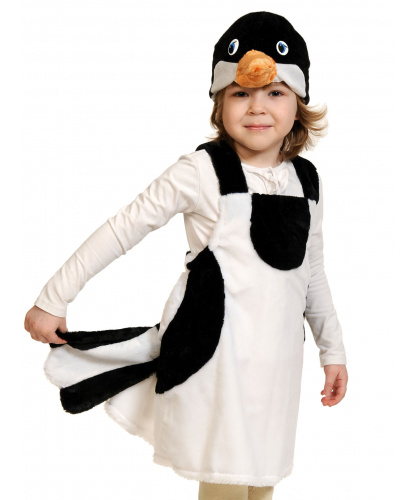 Детский костюм сороки (плюш): сарафан, шапочка (Россия)