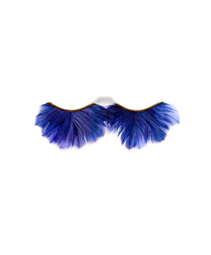 Накладные ресницы из синих перьев: ресницы, клей (Германия)