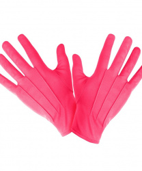 Короткие, розовые перчатки