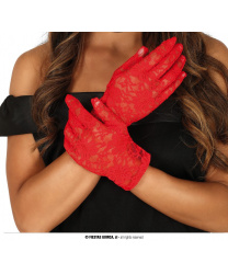 Красные кружевные перчатки