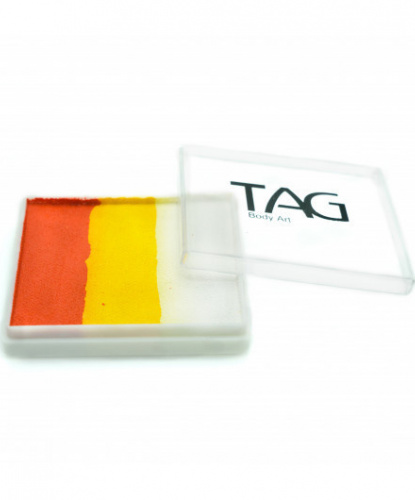 Аквагрим TAG белый, желтый, оранжевый, сплит-кейк 50 гр. (Австралия)