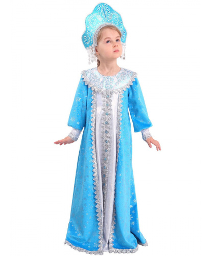 Детский костюм Снегурочка Сударушка: платье, кокошник (Россия)