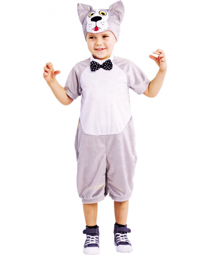 Детский костюм волчонка с бабочкой: комбинезон, шапка (Россия)