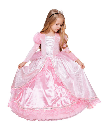 Костюм принцессы в розовом: платье, кринолин, диадема (Россия)