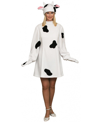 Карнавальный костюм Корова: платье, шапка, рукавички (Россия)