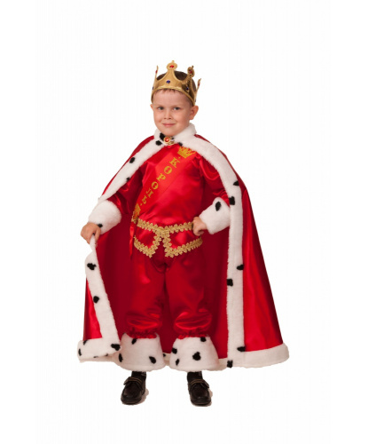 Детский костюм Король: бриджи, кофта, накидка, корона (Россия)