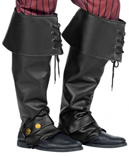 Черные накладки на обувь со шнуровкой, цвет черный (Италия)