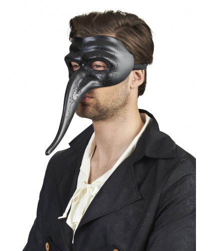 Черная маска чумного доктора, пластик (Германия)