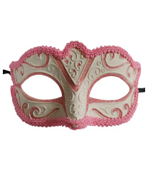 Карнавальная маска Passamaneria с розовым узором
