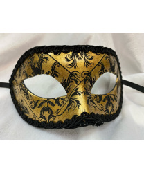  Венецианская золотая маска с черным узором