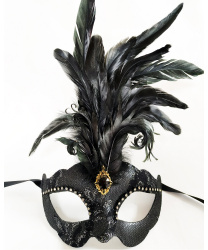 Венецианская маска Civetta Ric. Ciuffo с пером