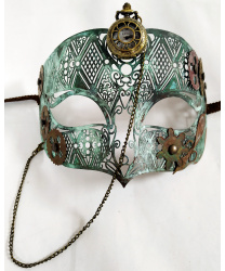 Венецианская маска Steampunk с часами