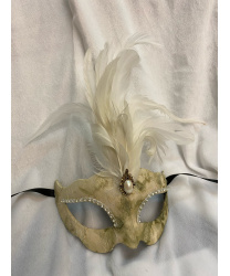 Венецианская маска Civetta Ric. Ciuffo бежевая