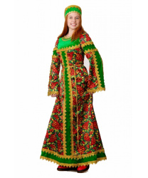 Карнавальный костюм "Сударыня", зеленая