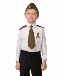 Набор "солдат" (пилотка, галстук, погоны и георгиевская лента)