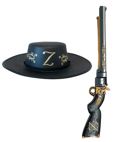 Детская шляпа и винтовка Зорро
