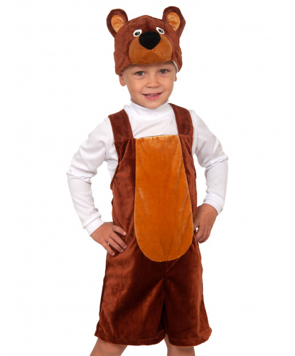 Детский костюм Мишка бурый: полукомбинезон и шапочка (Россия)