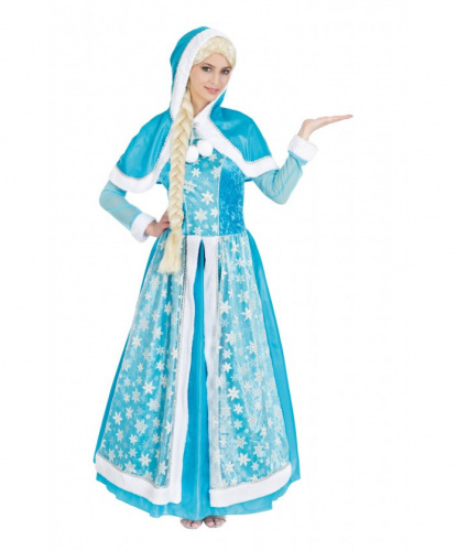 Женский костюм Королева льда: платье, накидка с капюшоном (Франция)