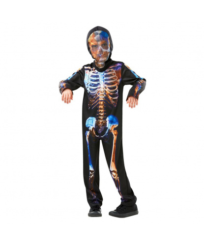 Светящийся детский костюм Скелет: комбинезон, маска (Германия)