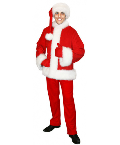 Санта Клаус: куртка, брюки, удлиненный колпак, рукавицы (Россия)