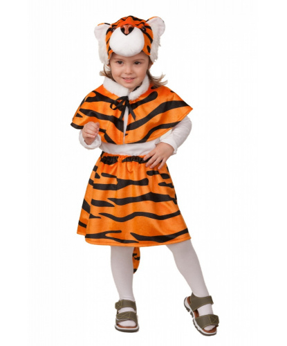 Детский костюм Тигрица: юбка, манишка, шапка (Россия)