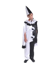 Карнавальный костюм Пьеро с колпаком и шапочкой