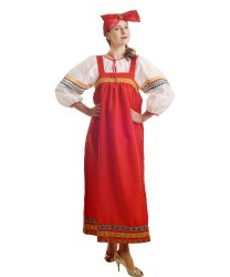 Карнавальный костюм Барыня в красном сарафане