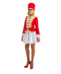 Карнавальный костюм Мажоретки в красном