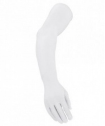 Белые перчатки, длина - 50 см