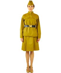 Карнавальный костюм Военный женский из саржи