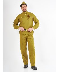 Карнавальный костюм Военный мужской из саржи