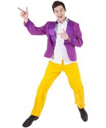 Карнавальный костюм стиляги с фиолетовым пиджаком