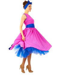 Карнавальное платье Стиляги розовое