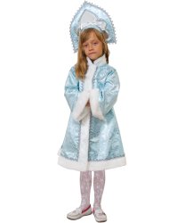 Костюм для девочки Снегурочка в голубом наряде